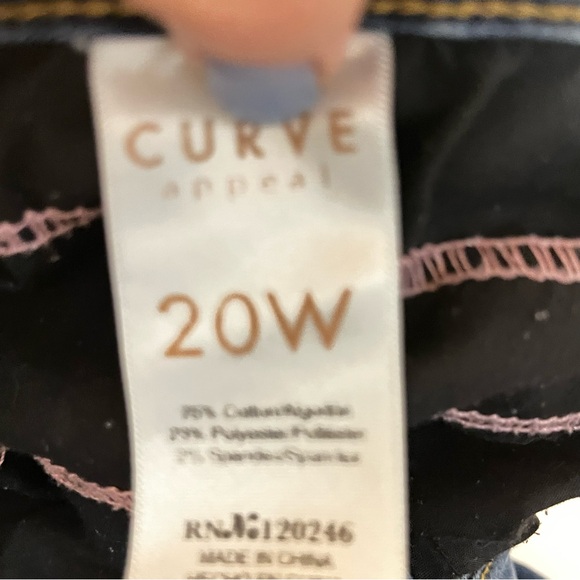 Curve Appeal Size 20 W Boot Cute High Rise Medium Wash - Picture 5 of 10